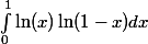 \int_0^1\ln(x)\ln(1-x)dx